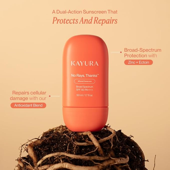 Kayura Mineral Sunscreen SPF 50 PA Plus Four with Zinc Oxide, Lightweight, No White Cast, For Sensitive Skin, (50 ml / 1.7 Fl Oz)
