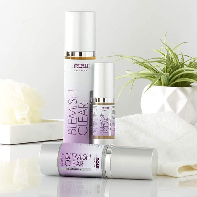 NOW Solutions, Blemish Clear Moisturizer, Improves Appearance With Skin Texture and Tone With Light-Weight Hydration, 2-Ounce (Pack of 2)
