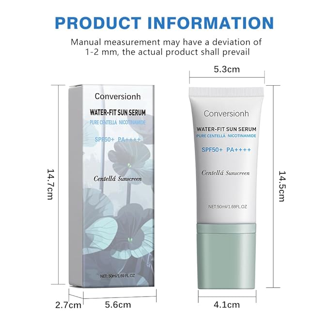 Centella Sunscreen,Lightweight Hydrating SPF50 Centella Sunscreen for All Skin Type and UV Defense. (1Pcs)