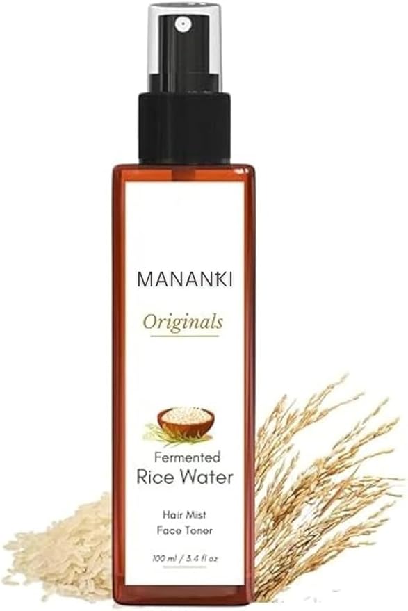 Fermented Rice Water Facial Toner Spray, Pure Organic Basmati Rice, 100ml, for All Skin Types, Quick Absorbing & Non Sticky