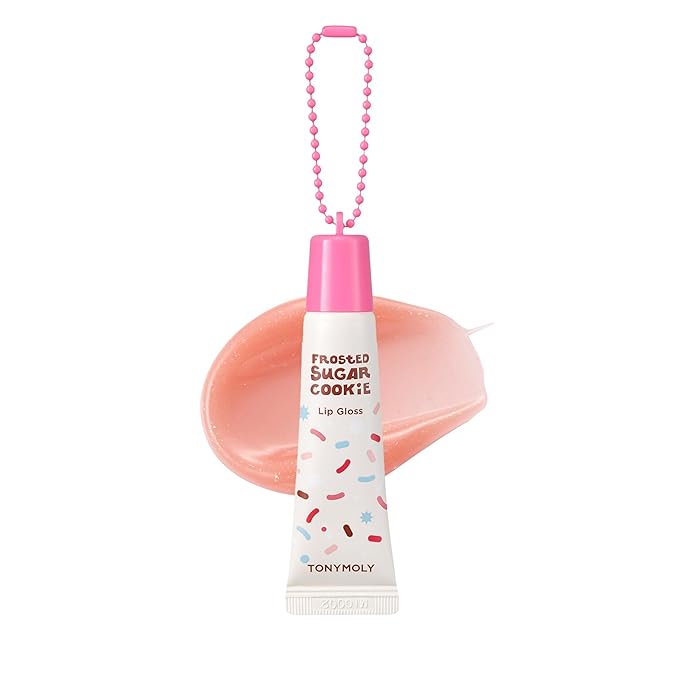 TONYMOLY Jelly Lip Melt + Lip Gloss Key Chain Duo, Limited Edition Holiday Set – Hydrating Lip Balm & Gloss with Hot Chocolate Marshmallow Swirl + Frosted Sugar Cookie, Stocking Stuffer Gift