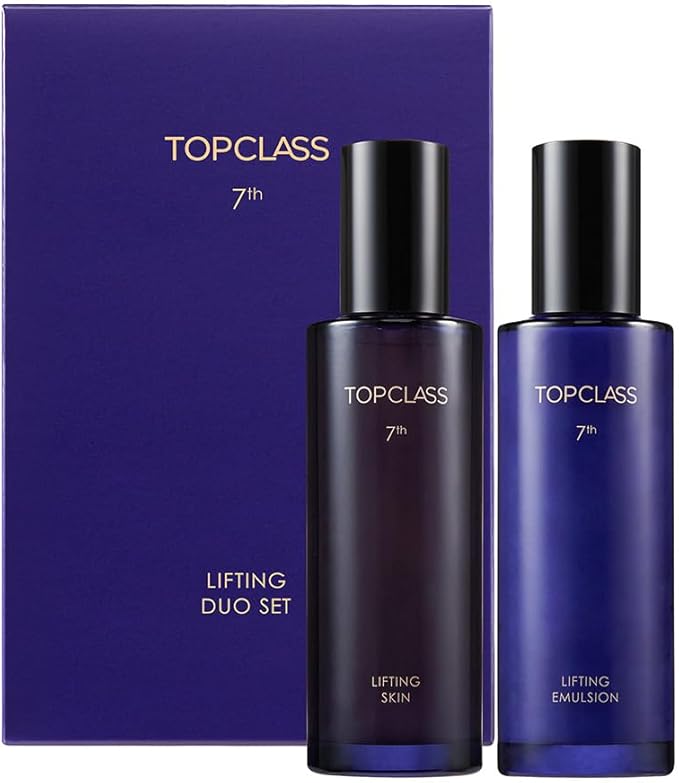 CHARMZONE Topclass Lifting Duo Set – Firming Toner & Emulsion with Triple Collagen & Protein | Anti-Aging Korean Skincare | Hydrating & Elasticity Boost | 3.38 fl oz + 3.38 fl oz