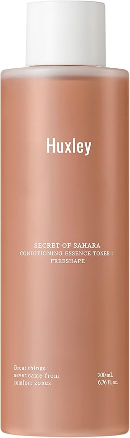Huxley Secret of Sahara Conditioning Essence Toner: Free Shape, Korean High Moisture Hydrating Skin Prep, Dry Skin Care, Cactus and Ceramide NP 200ml / 6.76 fl. oz.