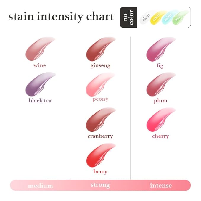NOONI Vegan Appleseed Lip Oil Set - Appleberry & Appleplum | Long-Lasting, Moisturizing, Plumping, Revitalizing for Dry Lips, Waterproof, No Peel Off, Korean Tint, 0.12 FL Oz x 2ea