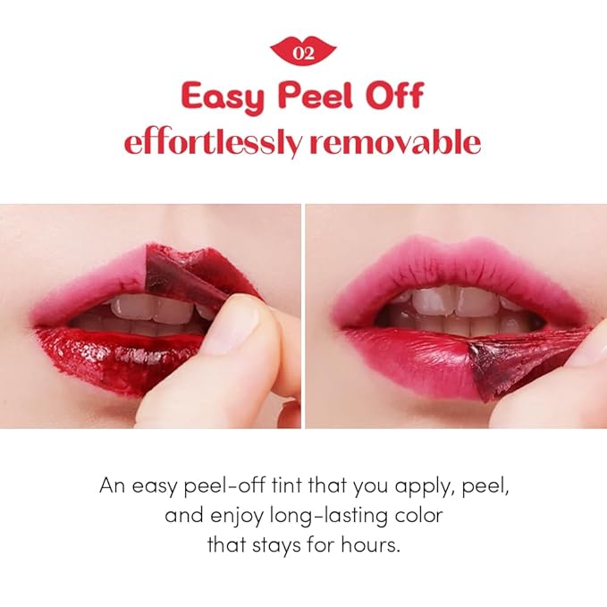ETUDE Dear Darling Peel Off Lip Stain (Dried Rose) – Teen girl gifts, Hydrating Hydrogel Tint, Fruity scent, Long Lasting & Waterproof, High Pigment, Easy Peel Off, All‑Day Color Lip Tattoo