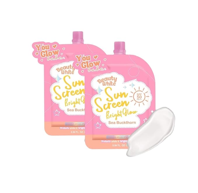 You Glow Babe Beauty White Sunscreen Bright Glow with Sea Buckthorn SPF 50 PA+++ - Twin Pack