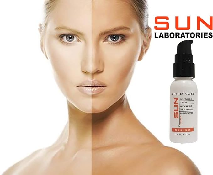 Sun Laboratories By Giesee Face Self Tanner Medium: Facial Self Tanning Lotion, Suntan Lotion and Sun Tanning Lotion for a Perfect Fake Tan