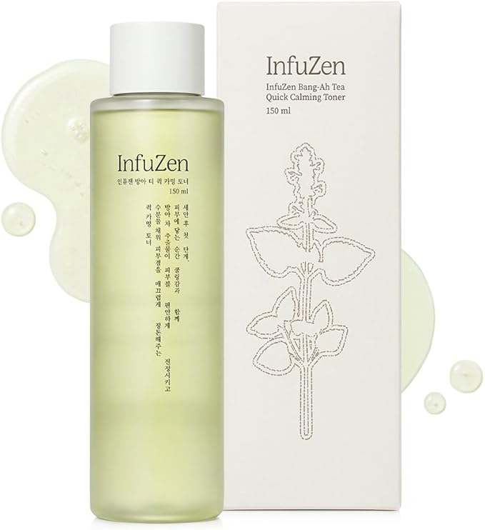 Bang-Ah Tea Cooling Facial Toner – Hydrating & Soothing Korean Mint Toner for Sensitive Skin, Lightweight Refreshing Korean Toner, 150 ml / 5.07 fl oz
