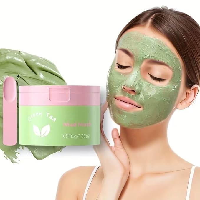 Green Tea Skin Care Set - This Skin Care Gift Box Set Contains Your Favorite Moisturizing Necessities Facial Cleanser, Toner, Eye Cream, Mud Mask With Headband And Facial Brush