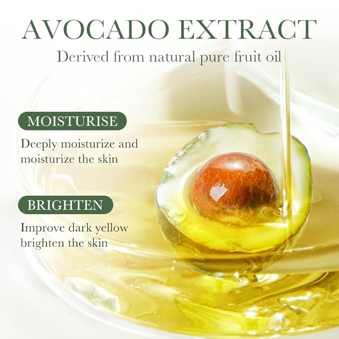 Avocado Skin Care Set, Skin Care Kit with Facial Cleanser, Toner, Serum, Lotion,Cream, Eye Cream, Anti-Aging Smooth Hydrating Skin Care Kit For Women Men