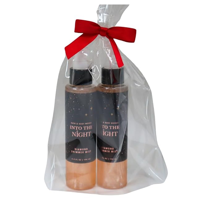 Bath & Body Works Into the Night Shimmer Mist 8 Fluid Ounce (2023 Limited Edition) Pack of 2 Gift Set
