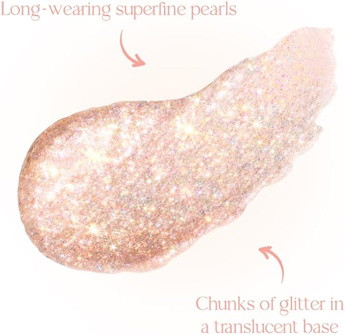 dasique Starlit Jewel Liquid Glitter (02 Candy Hearts) | Twinkle Glitter Shadow | Korean Makeup | Shimmer Eye Make Up | Eyeshadow Eyeliner | Long lasting | Multi use | Quick drying