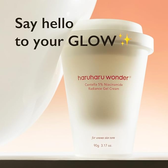 HARUHARU wonder Centella 5% Niacinamide Radiance Gel Cream, Hydrating & Soothing, Ultra-Lightweight, Improves Skin Tone, Pore Minimizer, Oil Control, For All Skin Types, 3.17 fl. Oz