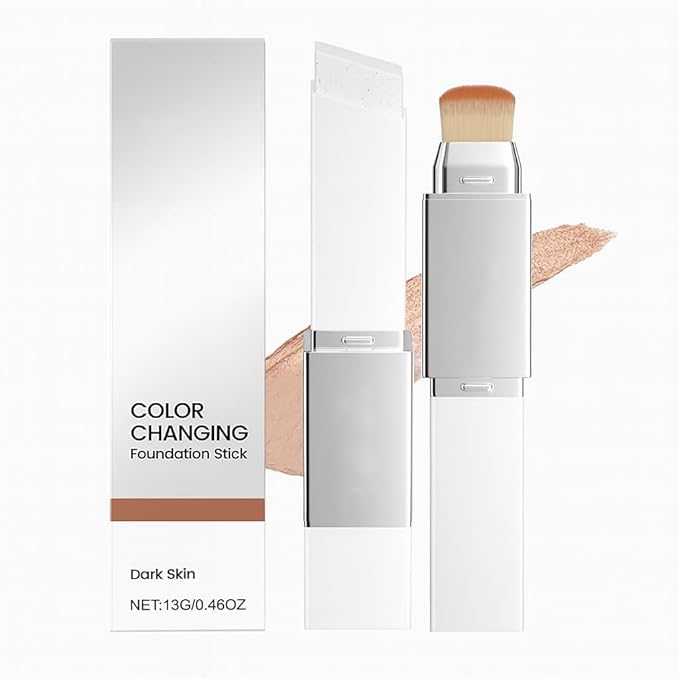 Blanc Cover Cream Stick – Korean Color Changing Foundation Stick with Volufiline & Collagen – Concealer Foundation Sticks for Dewy Skin– Makeup Foundations Sticks with Detachable Brush (Natural)