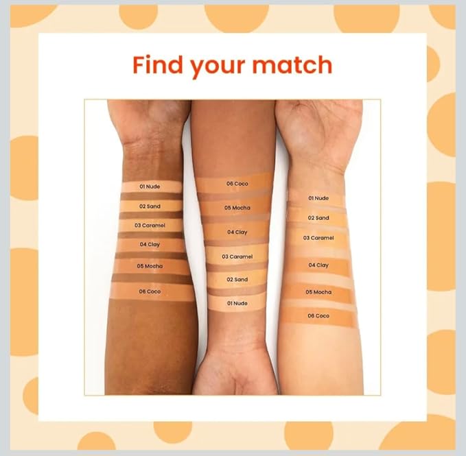 Fox..tale Perfect Match Tinted Fluid Sunscreen SPF 50 PA++++, Clay Shade with Niacinamide and Vitamin E, UVA/UVB Protection, Blurs Pores, Evens Tone, Non-Oily Glow, All Skin Types, 1.69 oz