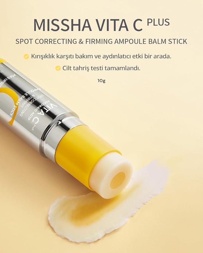 MISSHA Vita C Plus Ampoule Balm Facial Serum Stick - Instant Wrinkle Care, Nourishing Ampoule Balm