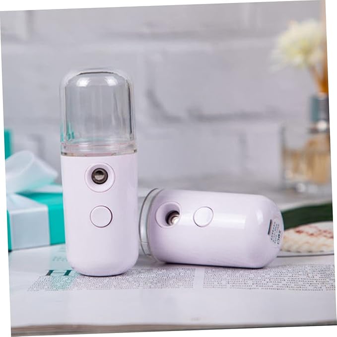 PartyKindom 1Pc Portable Mini Nano Mist Sprayer Facial Humidifier for Skin Moisturizing with Essential Oil Compatibility Compact Handheld Air Moistener for Indoor Use