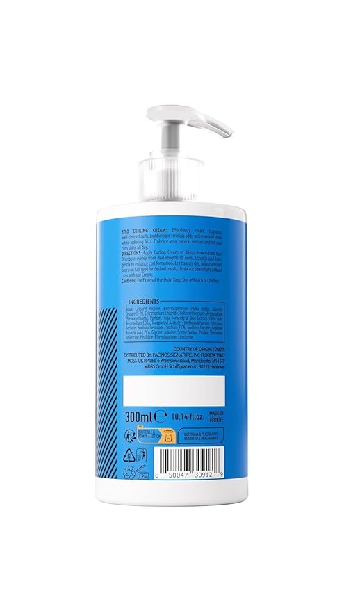 STLO Moisture Rich Curl Cream - Enhances Shine and Frizz Control - Defines Natural Curly Hair 300ml