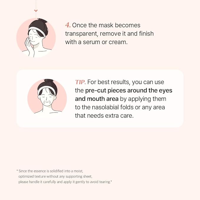 mixsoon PDRN Collagen Hydrogel Face Mask - Deeply Hydrating & Firming, Elasticity, Collagen Peptide Skin Treatment Mask 35g x5ea Korean Glass Skin Care for All Skin Types