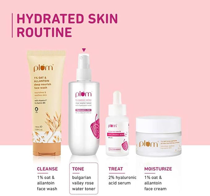 Plum Bulgarian Valley Rose Water Toner |with Hyaluronic Acid & Rose Extracts|100% Natural Rose Fragrance|Soothing and Pore Tightening | Balances Ph Levels (200 Ml (Pack of 1) Colourless)