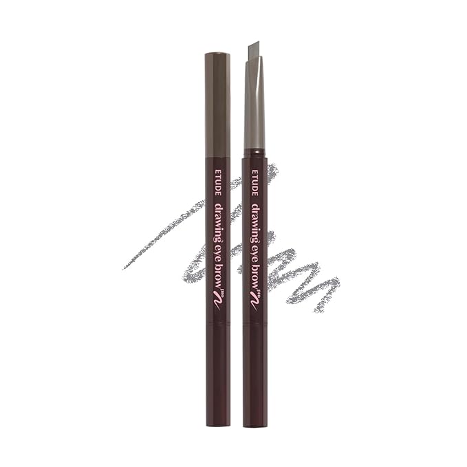 ETUDE Drawing Eye Brow Pro (Gray) Eyebrow Pencil for women, Microblading, Long Lasting, Soft Textured Natural Daily Look, Korean Makeup, Beauty (0.008 Ounce)