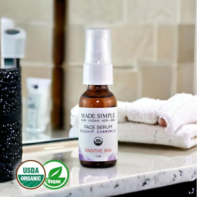 Rosehip Chamomile Face Serum - Certified Organic, Vegan, & Cruelty-Free