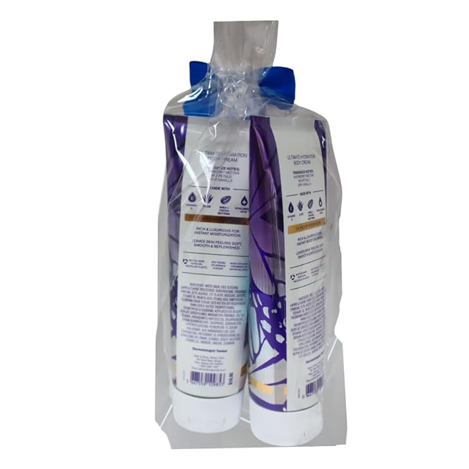 Bath & Body Works BUTTERFLY Ultimate Hydration Body Cream Gift Set with a Blue Bow for Holidays & Gifts - Pack of 2