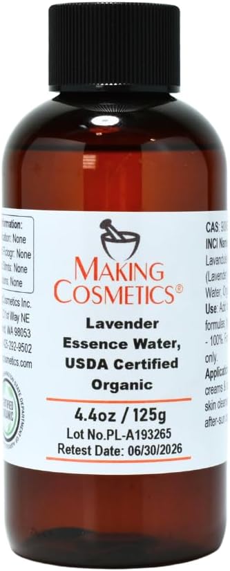 Lavender Essence Water, USDA Certified Organic - 4.4floz / 125g