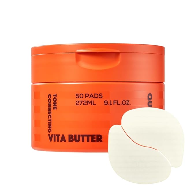 MissDragon Vita Butter Tone Correcting Quilt Toner Pad (50 Pads, 200 Fabrics) – Vegan Korean Skincare Facial Hydrating Vitamin C NiacinamideToner Pads for All Skin Type