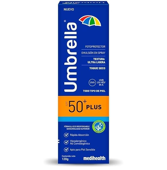 Umbrella Plus Spray 50+, broad spectrum Sunscreen 120G