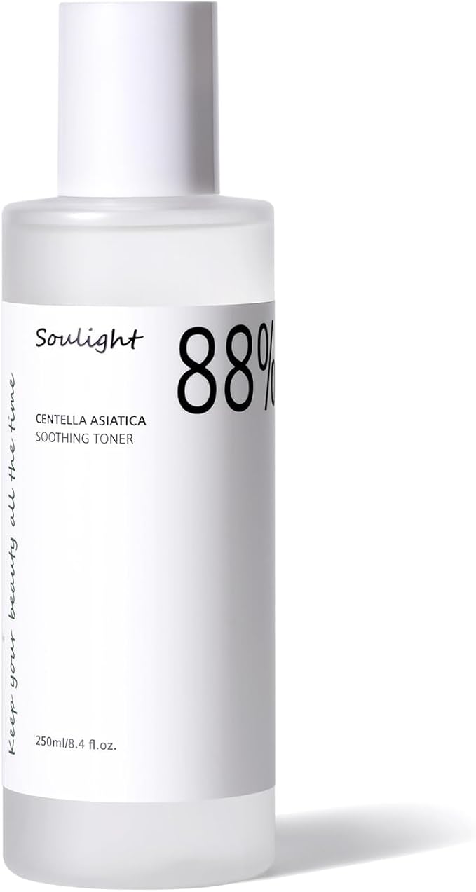 Soulight 88% Centella Asiatica Soothing Toner, Hydrating Facial Toner with Plant Extracts, Gently Exfoliates, Toning Water Diminished Dullness & Fine Lines, Smooths Skin Texture, Rejuvenate Your Skin