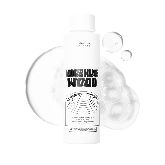 Mourning Wood Body Wash | Hydrates, Cleanses, Nourishes Skin with Niacinamide | Notes of Oud Wood, Black Rose, Cedar | Free From Parabens, Sulfates & Phthalates 415ml