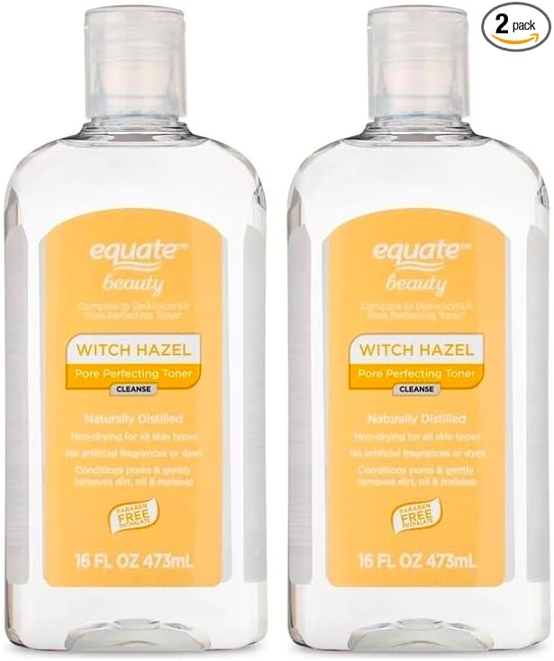 Equate Beauty Witch Hazel Pore Perfecting Toner, 16 fl oz 2Pack