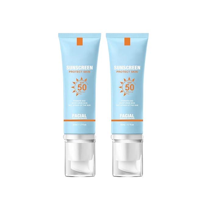 Moisturizing Sunscreen for Face SPF 50 - Travel Size Sunscreen, No Sticky Refreshing Skin Care Solution for All Skin Type (2)