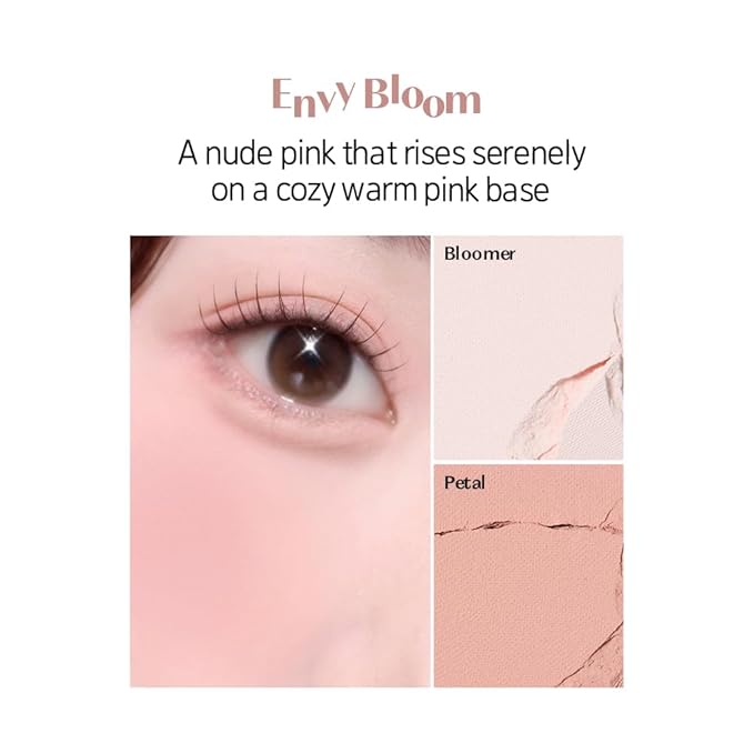 ETUDE Heart Pop Duo Blush, Pink & Beige Orange Cheek Colors, Radiant Glow & Glossy Finish, Blendable Layering Formula, Korean Makeup Artist Collab, Compact 0.2 oz – Envy Bloom