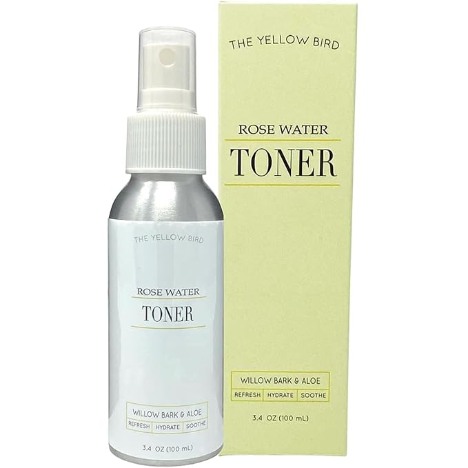 The Yellow Bird Dead Sea Mud Exfoliating Charcoal Soap & Rose Water Toner