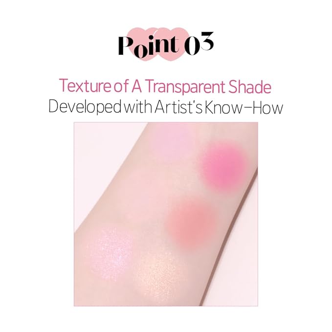 ETUDE Heart Pop Duo Blush, Pink & Purple Cheek Colors, Natural Glow & Glossy Finish, Lightweight Layering Formula, Korean Makeup Artist Collab, Compact 0.2 oz – Embipale