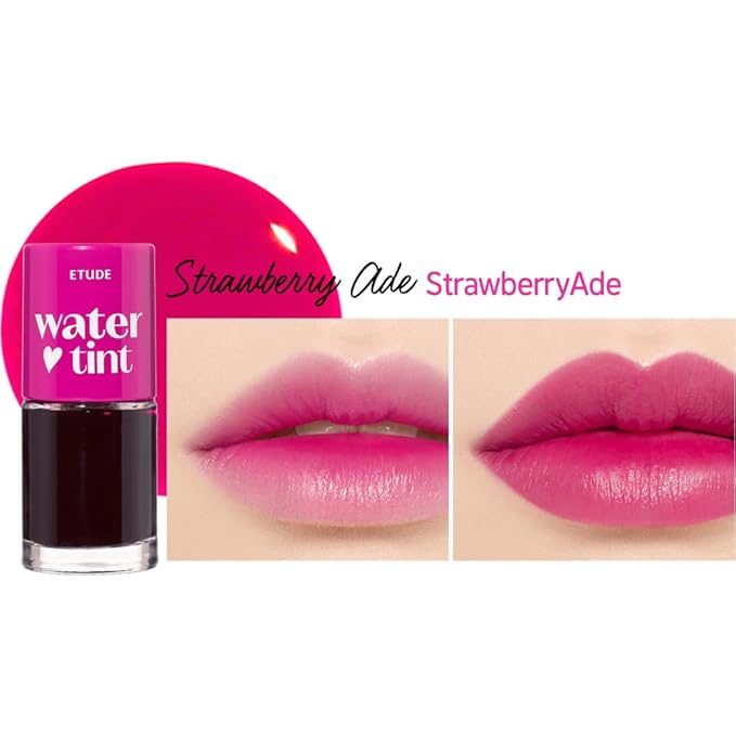 ETUDE Dear Darling Water Tint 3 SET (Strawberry Ade, Cherry Ade, Red Grapefruit Ade, 9g*3) | Vivid Color Lip Stain with Moisturizing Weightless & Non-sticky Finish | Korean Makeup, Perfect for Gift