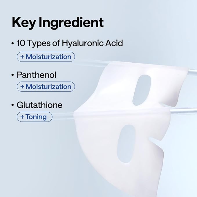 Mediheal Hyper Hyaluronate - Hydrogel Moisture Deep Mask, Overnight Hydrating & Plumping Gel Mask, Long-Lasting Moisture Lock, Smooth & Supple Skin Care, Korean Skincare (10ea)