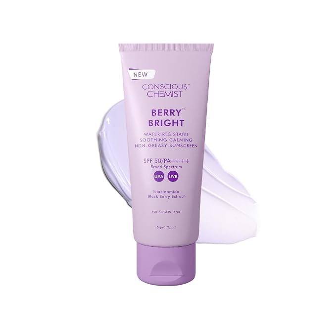Generic Conscious's Chemist Hybrid Lightweight Gel Sunscreen SPF 50 PA ++++ with Water Resistant, Niacinamide, Black Berry Extract | Non-Greasy, No White-Cast | All Skin Types, Cruelty Free | 50 g