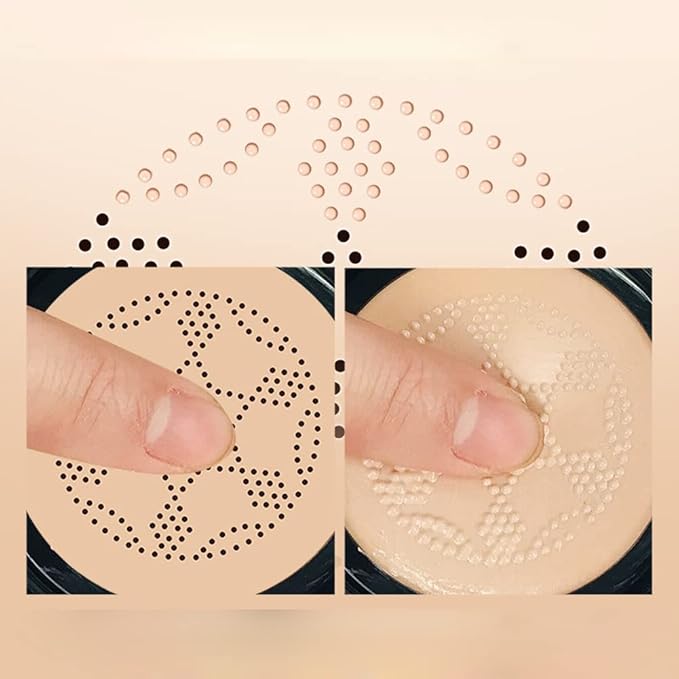 GL-Turelifes Mushroom Head Air Cushion Foundation,BB Cream Oil Control Cushion Set,CC Cream Moisturizing Concealer Air-permeable Natural Flawless Makeup (Mushroom Air Cushion(natural color))