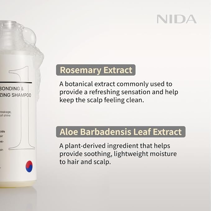 NIDA Ultimate Hair-Bonding & Scalp-Revitalizing Shampoo | Leaves Hair Feeling Soft, Strengthens & Nourishes All Hair Types | 8.5 fl. oz., 250ml