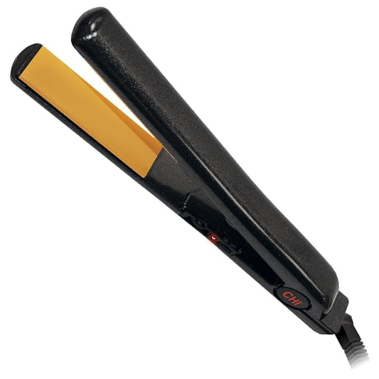 CHI Tourmaline Ceramic Series Flat Iron, Hair Straightener For Silky Smooth Hair, Ideal For Straightening Or Curling Hair, 1" Iron, Onyx Black