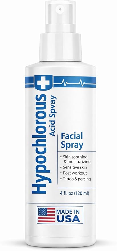 BodyJ4You Hypochlorous Acid Spray for Face Cleaner - HOCL Facial Toner Acne Sensitive Skin - HOCL Molecule Spray Topical Skin Redness Relief Breakouts - Piercing Aftercare Solution Fine Mist - 4 Fl Oz