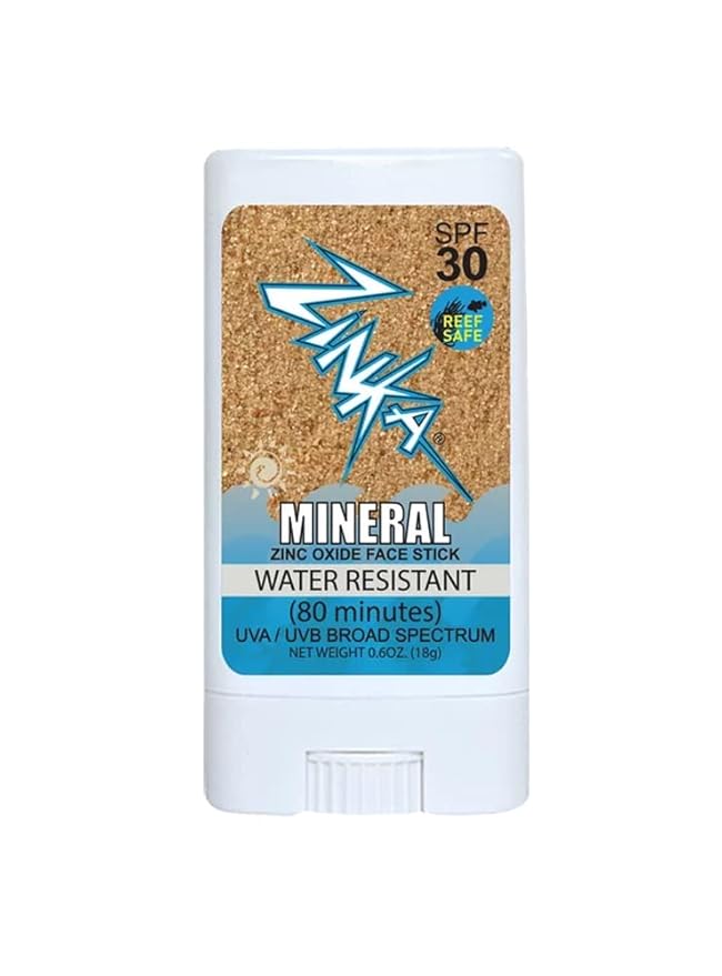 Zinka Sunscreen SPF 30 All Natural Vegan Mineral Clear Face Stick