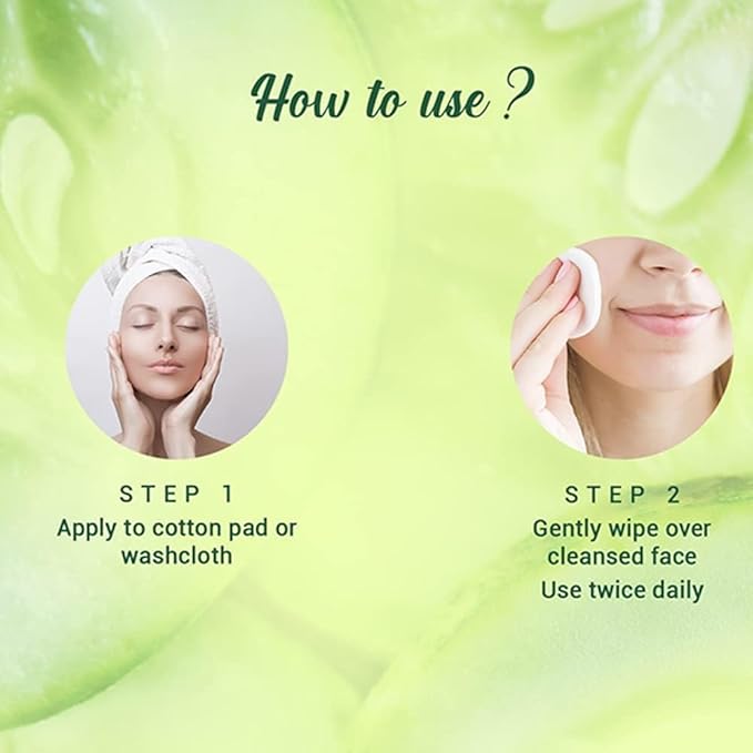 Cucumber Pore Tightening Toner| Ayurvedic and Organically Pure| Maintains Skin’s Natural pH |100% Botanical Extracts| Suitable for Normal & Oily Skin Types| 120m, 4.05 Fl Oz