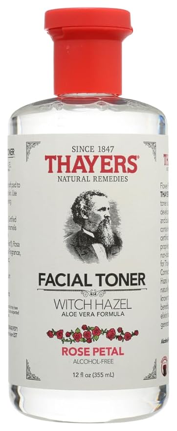 Thayers Alcohol-Free Rose Petal Soothing Witch Hazel for Face & Skin with Aloe Vera UcvrXn, 3Pack (12 oz)