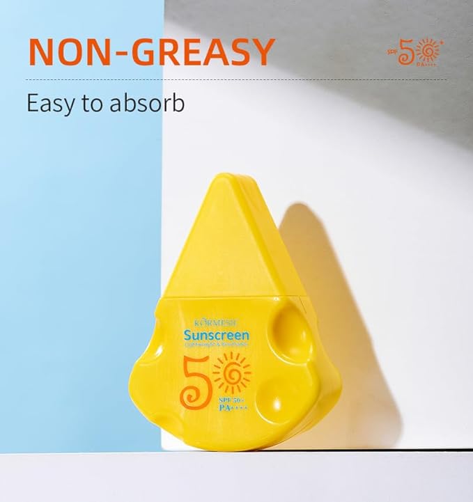 5-in-1 Broad Spectrum Sunscreen SPF50+ PA++++, Lightweight Watery Essence, Strong UVA/UVB Protection, Water Resistant, Non-Greasy & Gentle for Face and Body (Small Triangle)