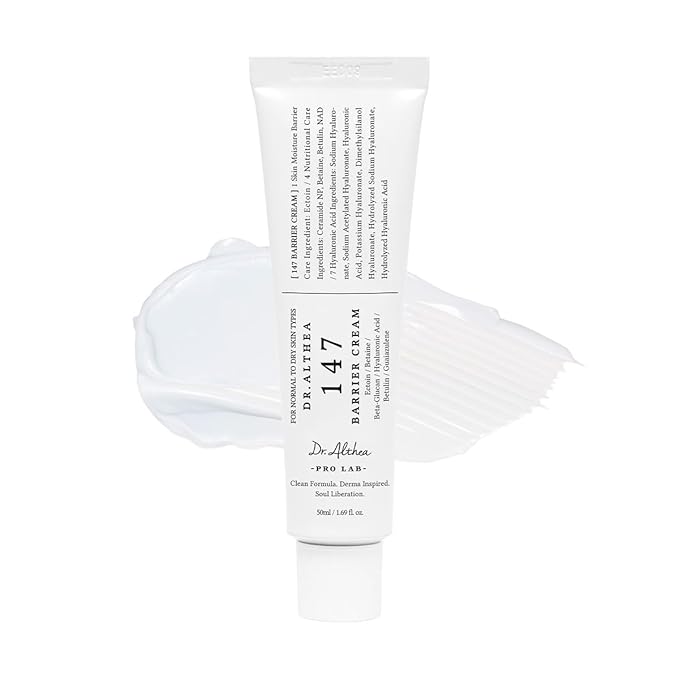 Dr.Althea 147 Barrier Cream | Daily Skin Barrier Care | Deep Hydrating with Hyaluronic Acid & Ceramides | Korean Vegan Skincare for All Skin Types | 1.69 Fl Oz (Ver.2 - Pack of 1)