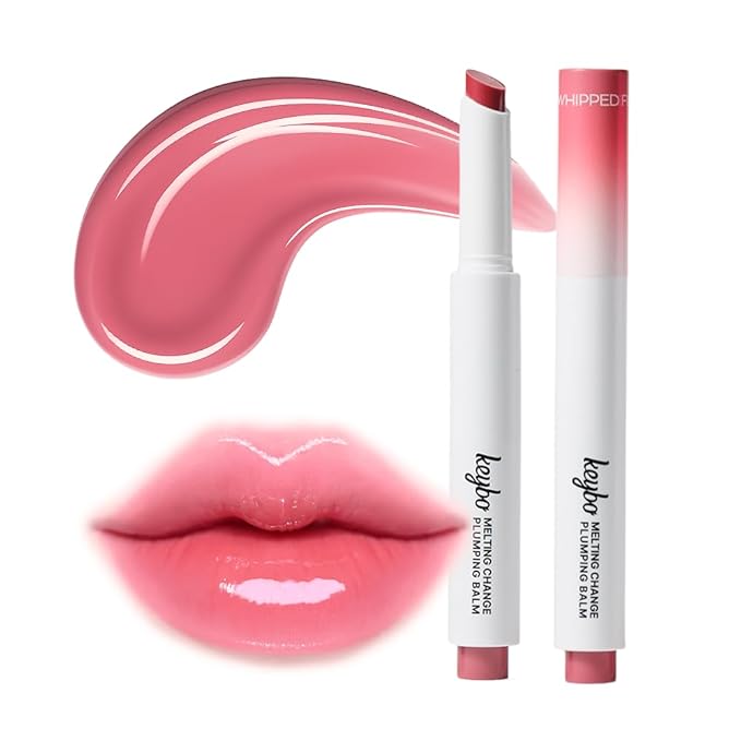 KEYBO Melting Change Plumping Lip Balm – Hydrating Glossy Tinted Lip Plumper, Non-Sticky MLBB Balm for Smooth, Natural Volume – Moisturizing K-Beauty Lip Treatment (04. Whipped Fig)